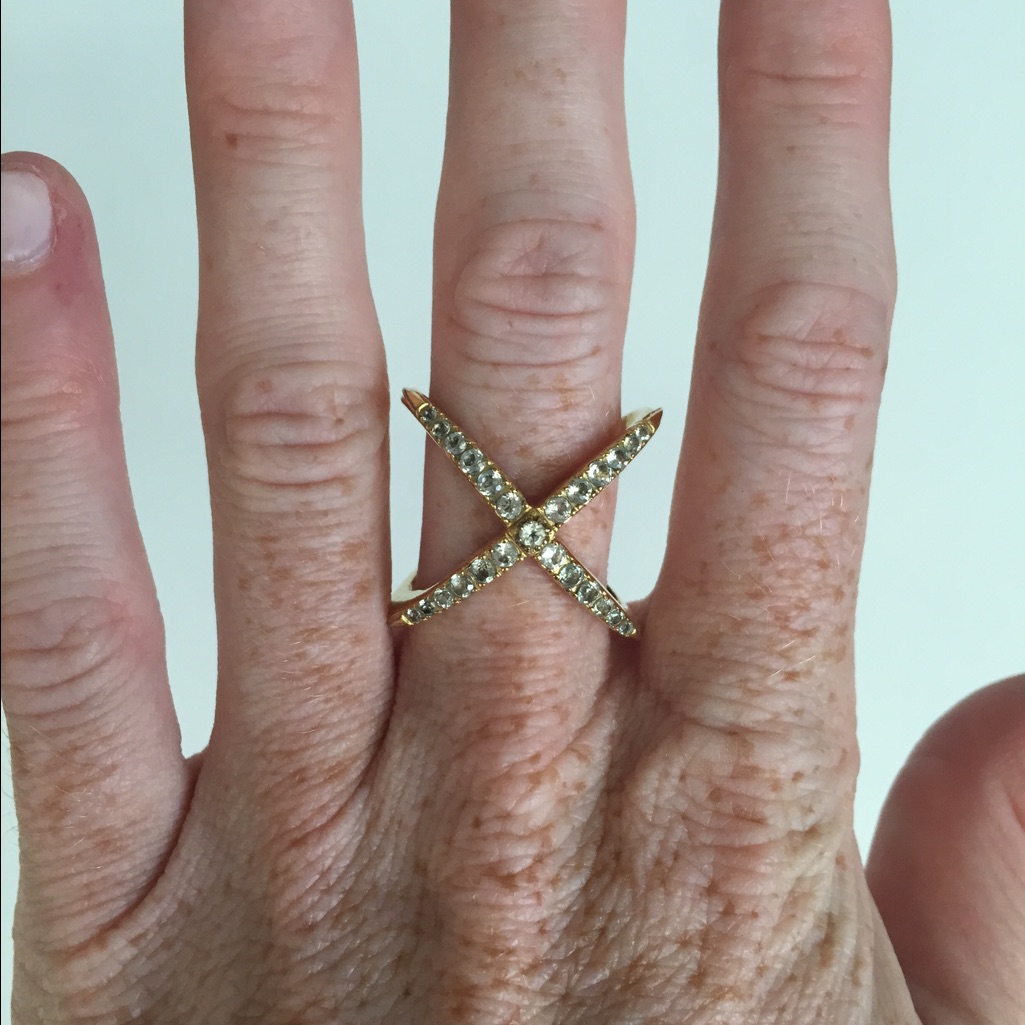 Elizabeth And James Gold X Ring